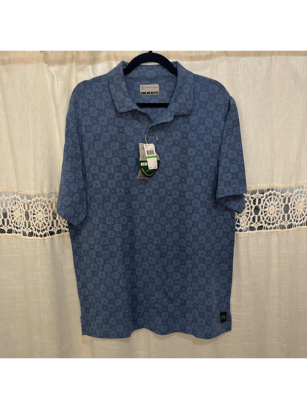NWT PGA Tour Pro Series Stretch Athletic Fit Short Sleeve Shirt Size L